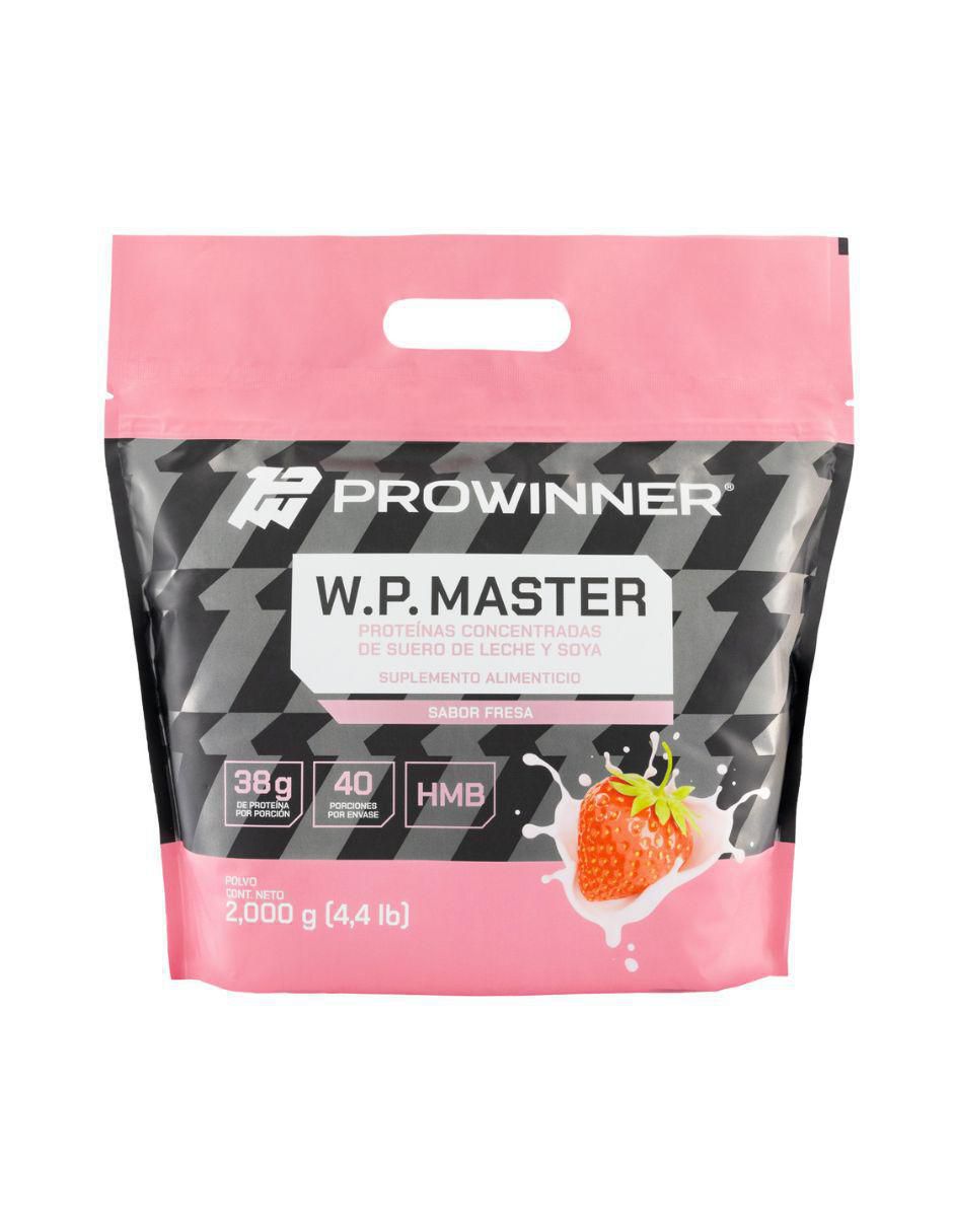 Suplemento WP Master (Whey protein) Prowinner sabor fresa de 2 kg