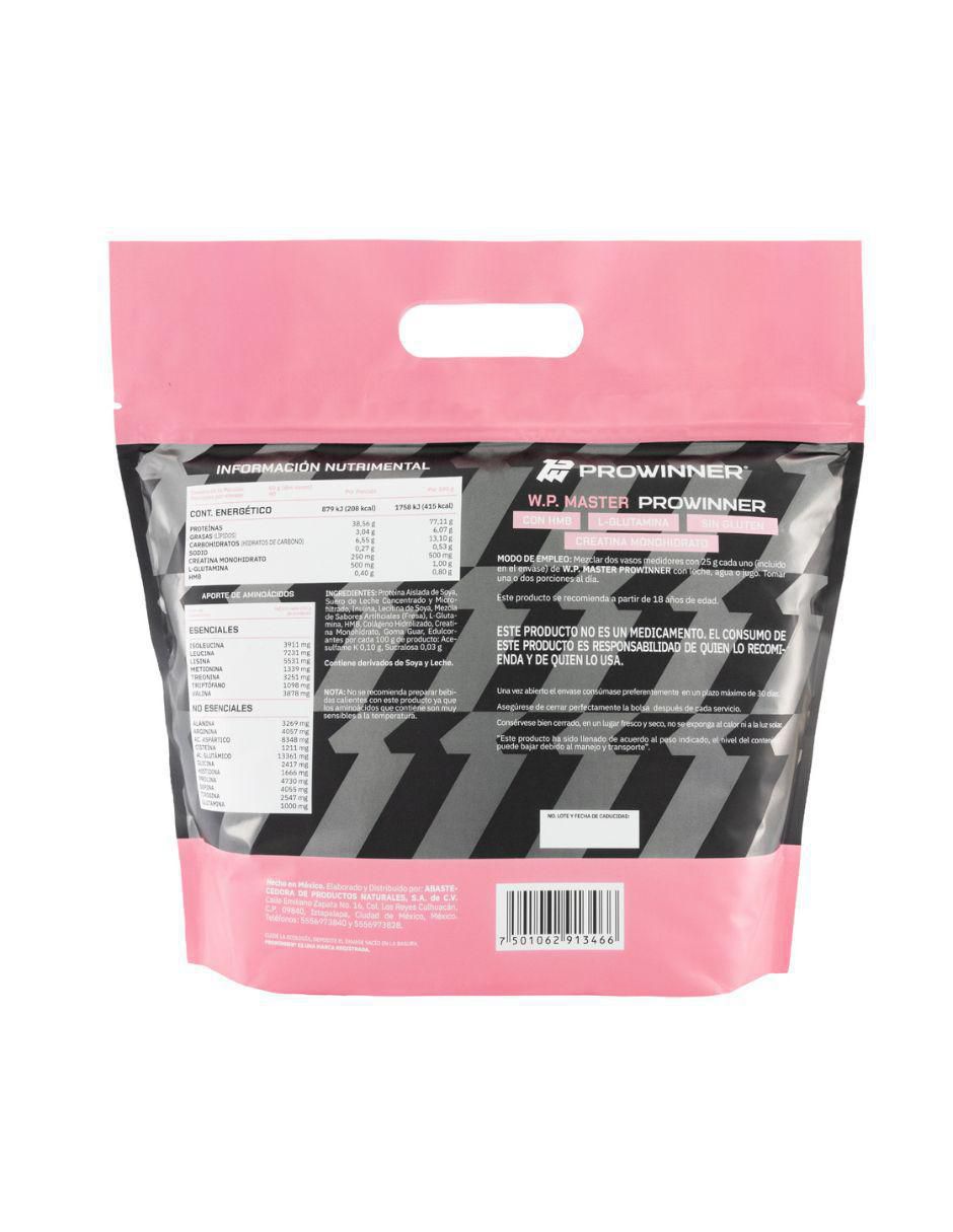 Suplemento WP Master (Whey protein) Prowinner sabor fresa de 2 kg 3