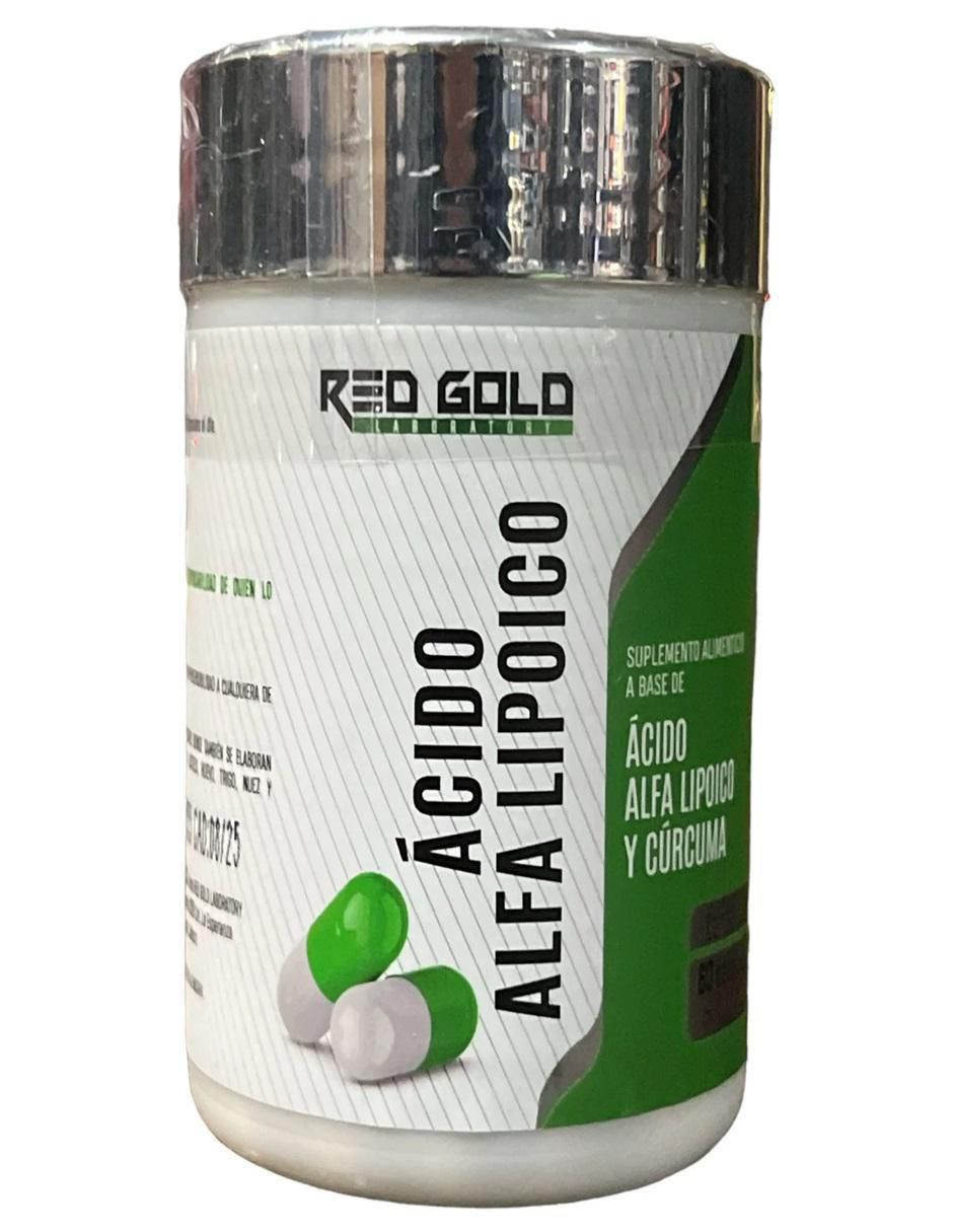 Ácido Alfa Lipoico de con Curcuma Red Gold con multivitamínico y  antioxidante de 60 cápsulas