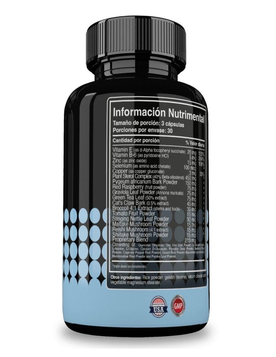 Prostate Support con saw palmetto pygeum africano sabor natural de 90 cápsulas 2
