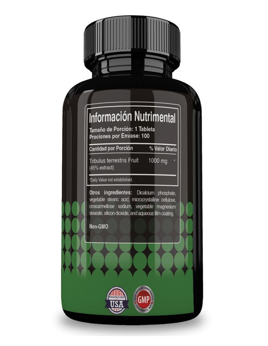 Tribulus con tribulus terrestris fruit sabor natural de 100 tabletas 2