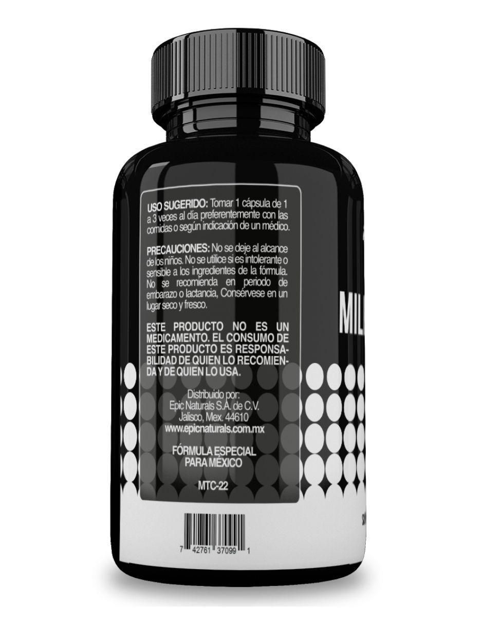 Milk Thistle con cardo mariano sabor natural de 60 tabletas