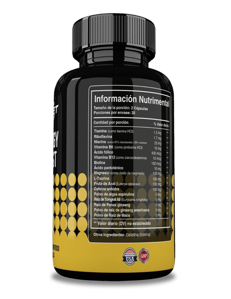 Energy Boost con acaí sabor natural de 60 cápsulas 2