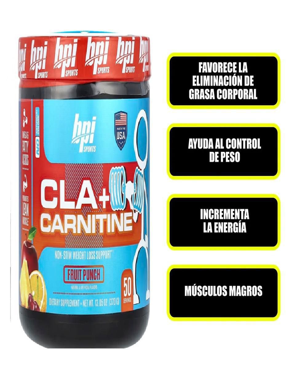 Sports, CLA y carnitina, Ponche de frutas Bpi con aminoácidos y electrolitos sabor ponche de frutas 2