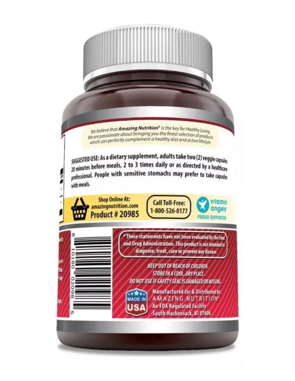 Quercetin Bromelain con quercetina y bromelia sabor natural de 120 cápsulas 3