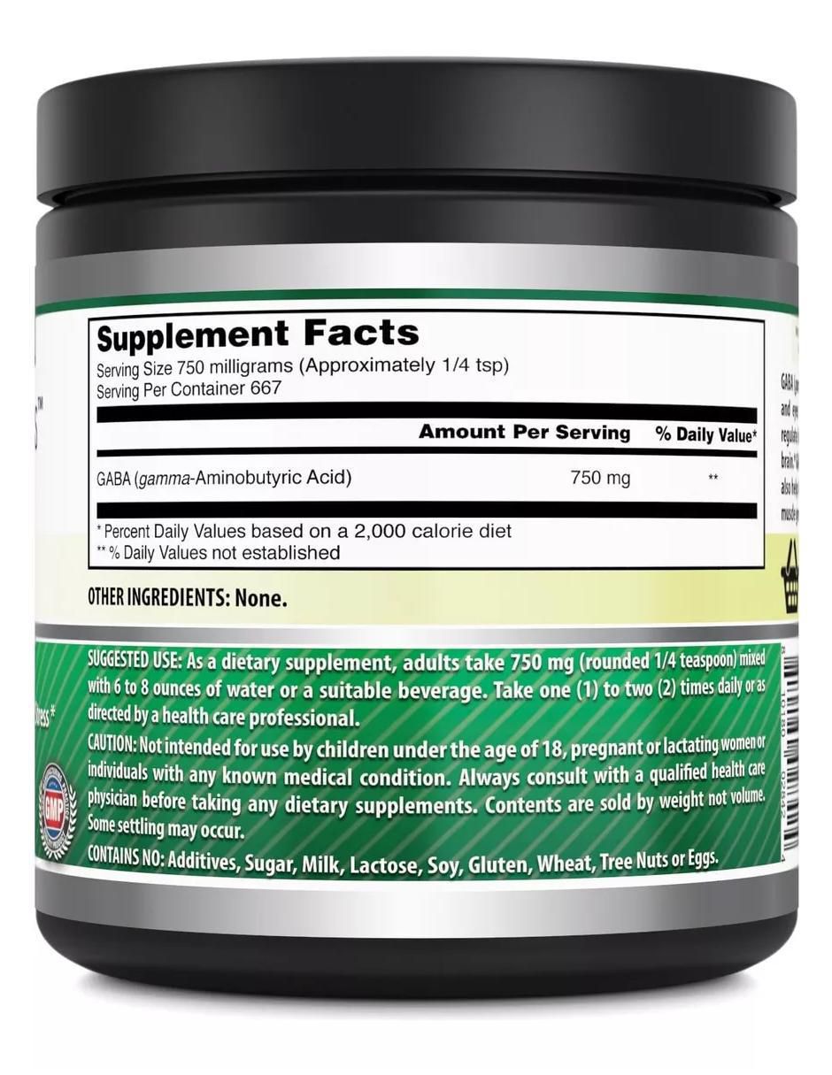 Gaba powder con gaba sabor natural de 500 g 2