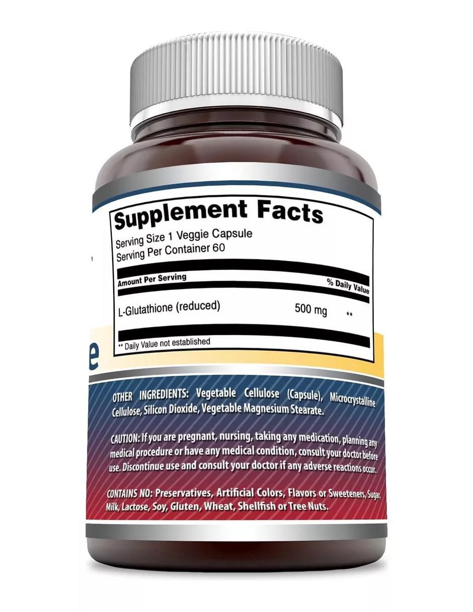 Glutathione con glutatión sabor natural de 60 cápsulas 2