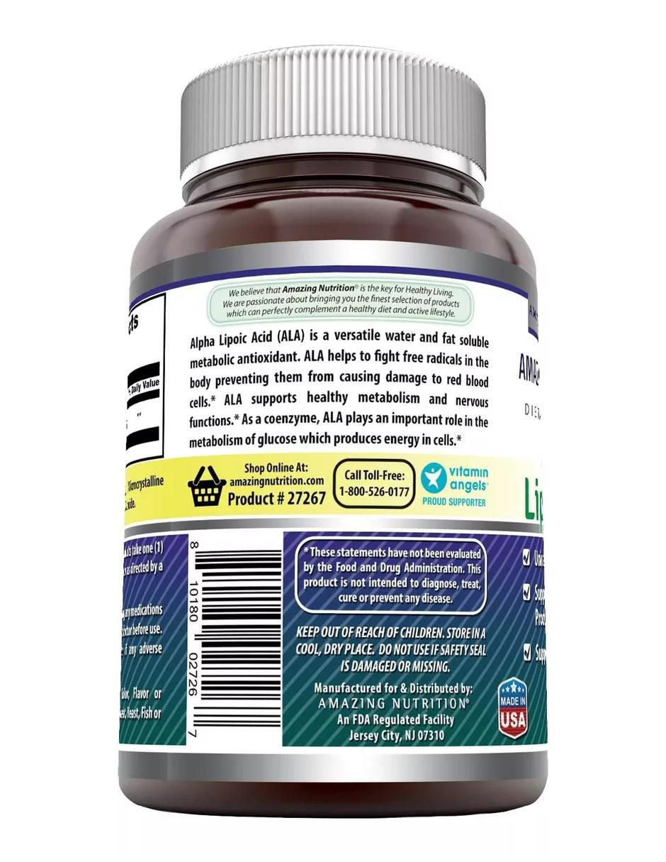 Alpha Lipoic Acid con ácido alfa lipoico sabor natural de 60 cápsulas 3