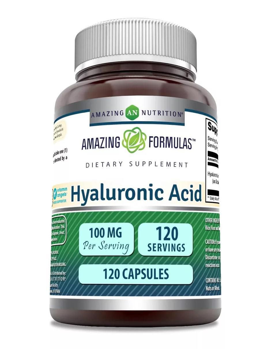 Hyaluronic Acid con ácido hialurónico sabor natural de 120 cápsulas