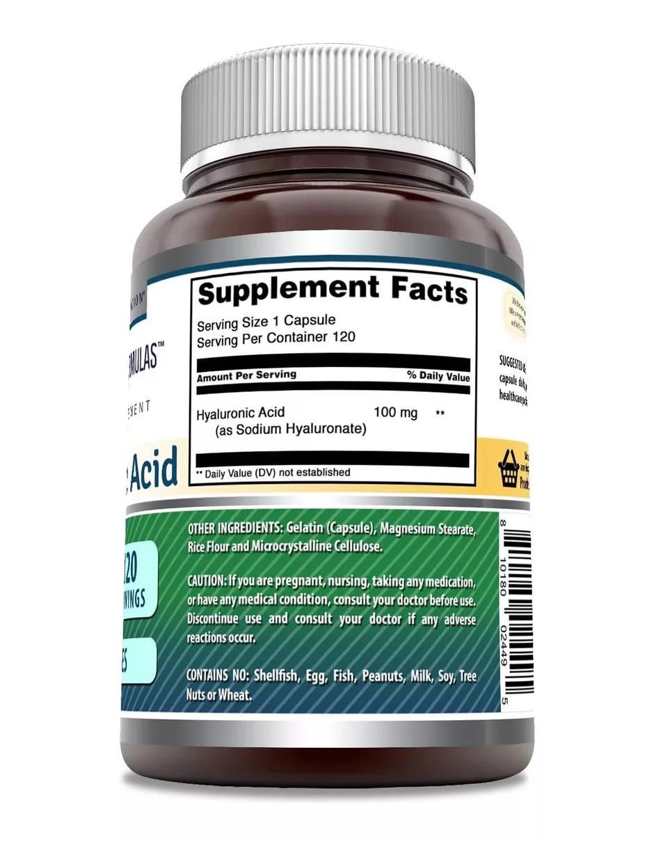 Hyaluronic Acid con ácido hialurónico sabor natural de 120 cápsulas 2
