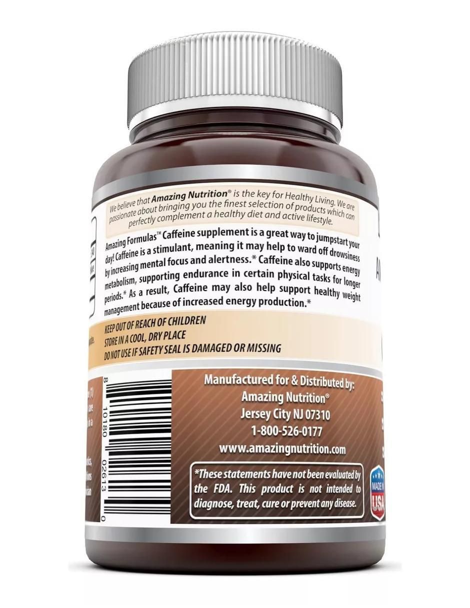Caffeine con cafeína sabor natural de 240 cápsulas 3