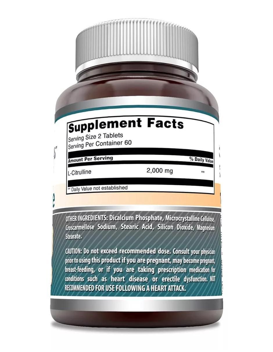L-Citrulline con citrulina sabor natural de 120 cápsulas 2