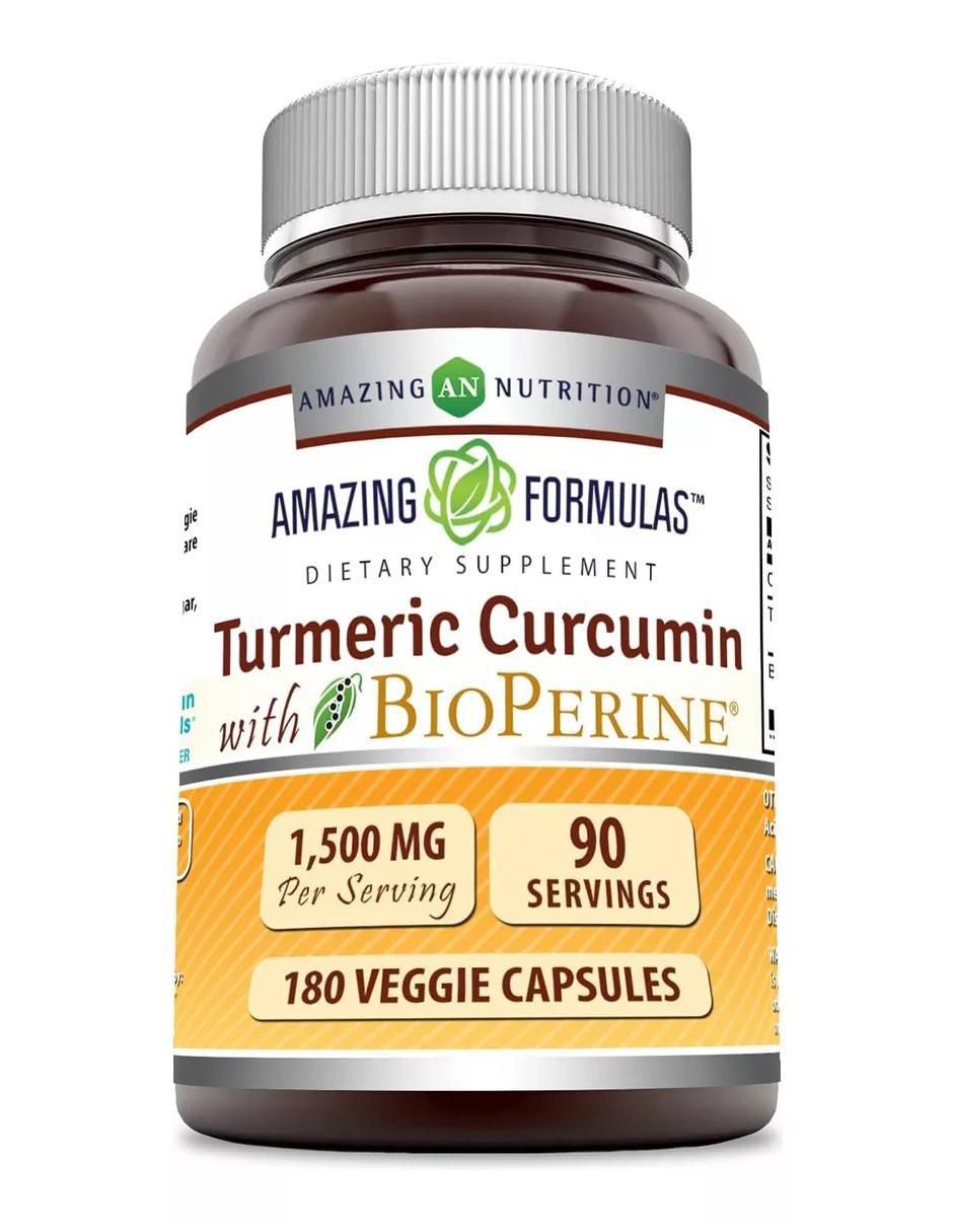 Turmeric Curcuin sabor natural de 180 Cápsulas Turmeric Curcuin sabor natural de 180 Cápsulas