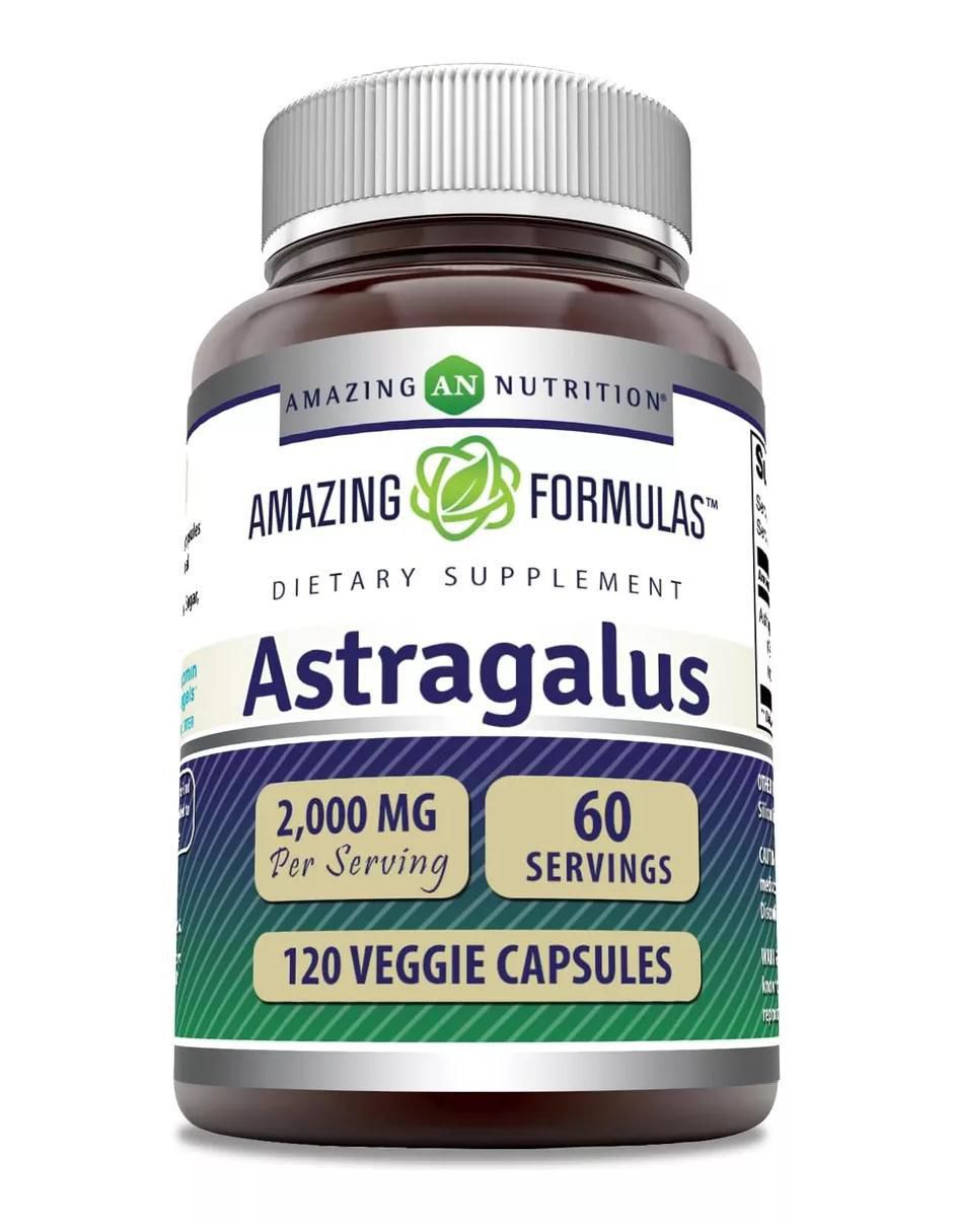 Astragalus con astrágalo sabor natural de 120 cápsulas Astragalus con astrágalo sabor natural de 120 cápsulas