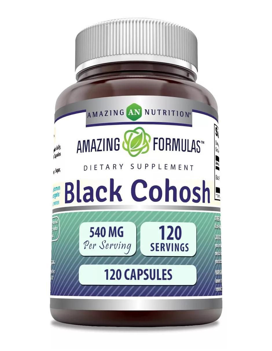 Black Cohosh con cohosh negro sabor natural de 120 cápsulas