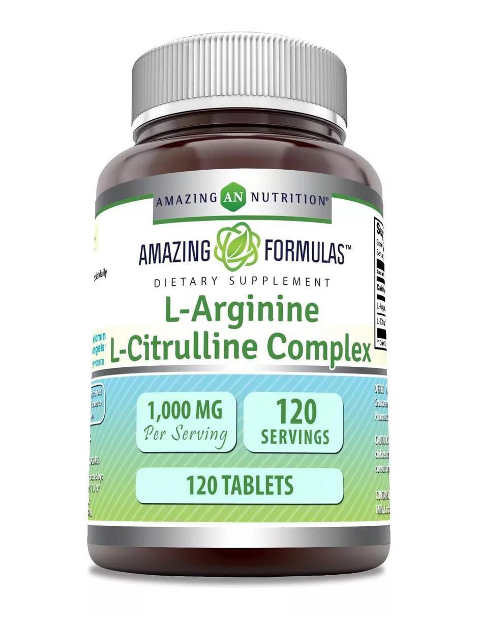 L-Arginine L-Citrulline con l-arginina l-citrulina sabor natural de 120 tabletas