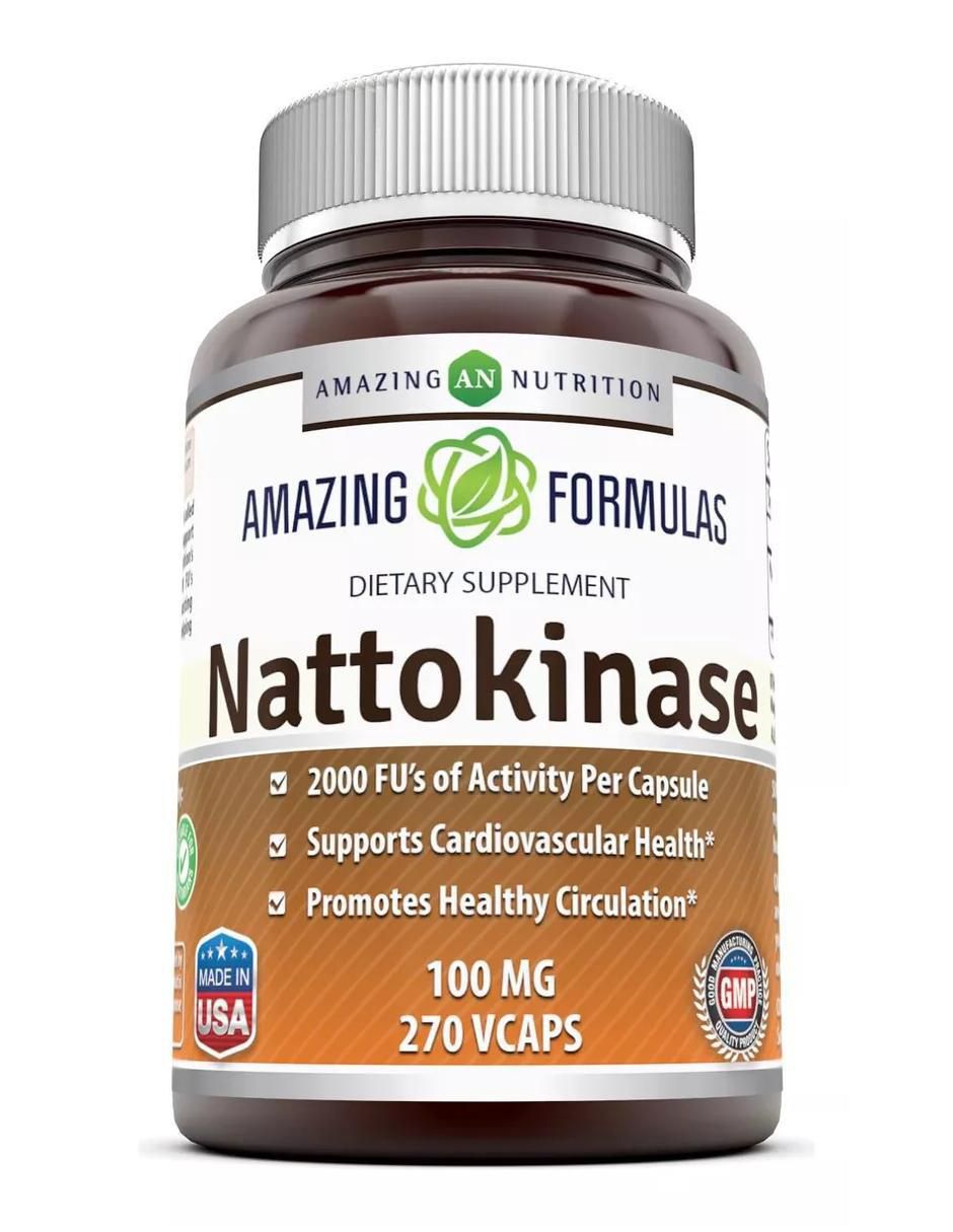 Nattokinase con nattoquinasa sabor natural de 270 cápsulas Nattokinase con nattoquinasa sabor natural de 270 cápsulas