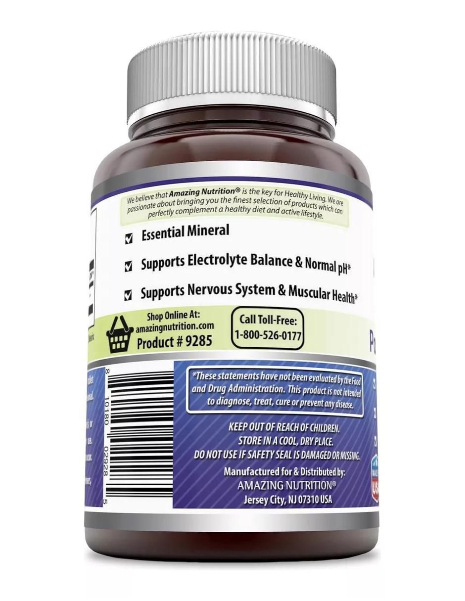 Potassium Gluconate con gluconato de potasio sabor natural de 250 tabletas 3