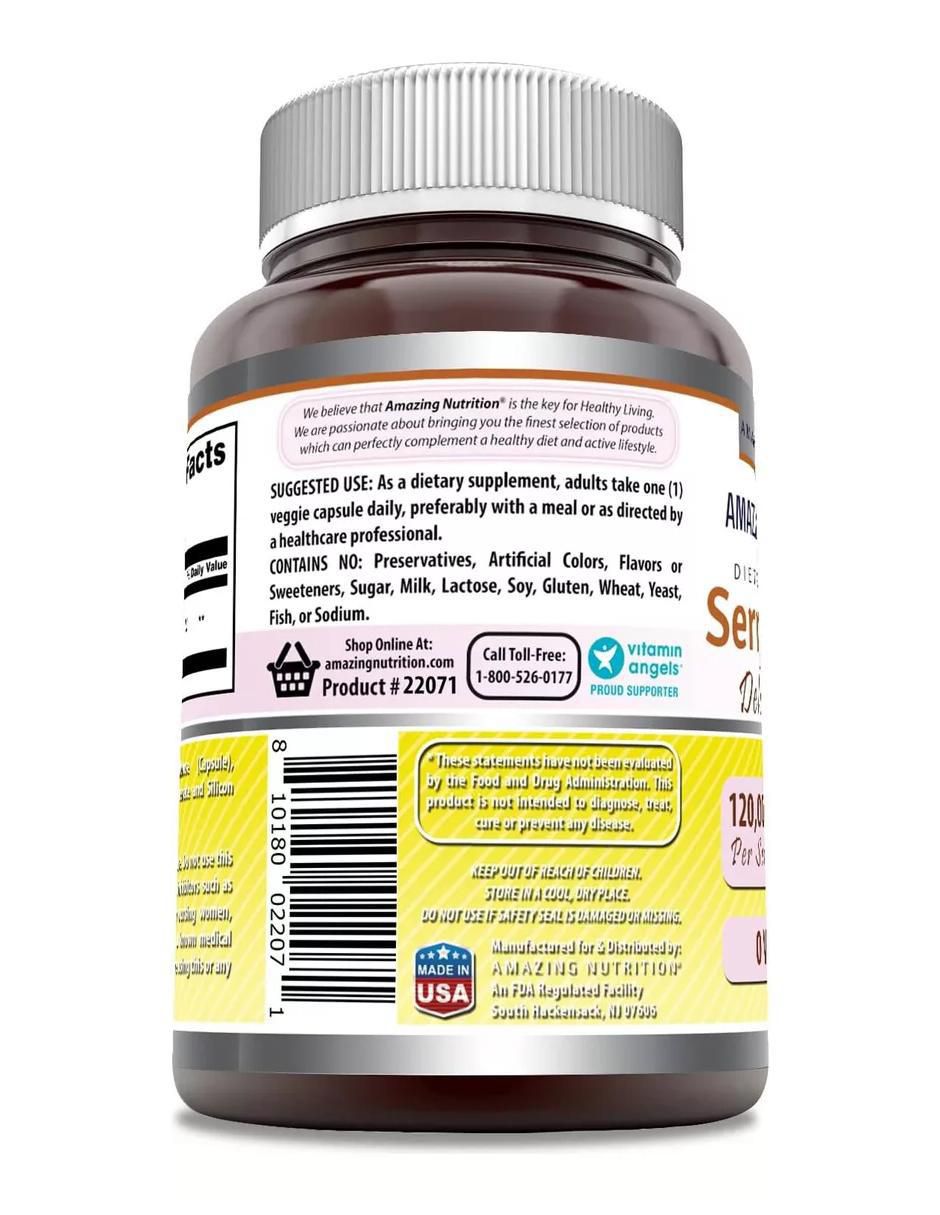 Serrapeptase con serrapeptasa sabor natural de 90 cápsulas 3