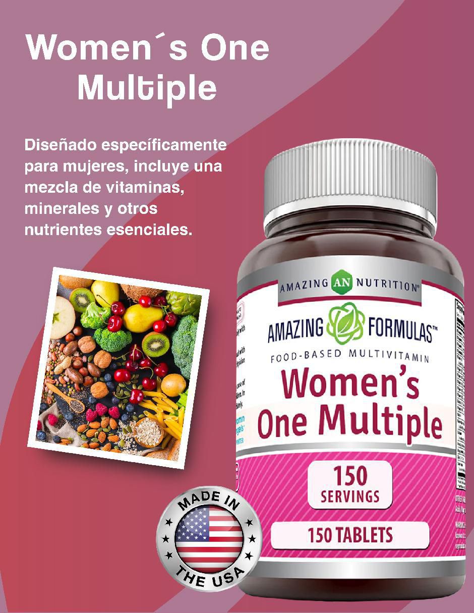 Womens' One Multiple con multivitaminico sabor natural de 150 tabletas 2