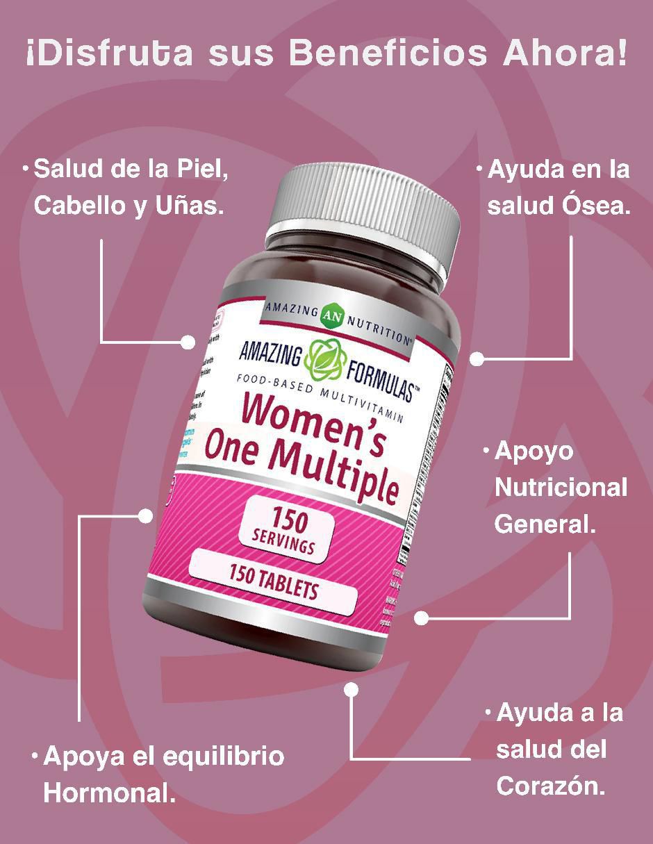 Womens' One Multiple con multivitaminico sabor natural de 150 tabletas 5