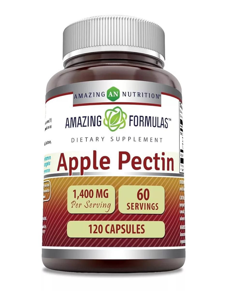 Apple Pectin con pectina de manzana sabor natural de 120 cápsulas