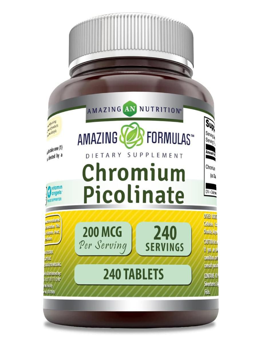 Chromium Picolinate con picolinato de cromo sabor natural de 240 tabletas Chromium Picolinate con picolinato de cromo sabor natural de 240 tabletas