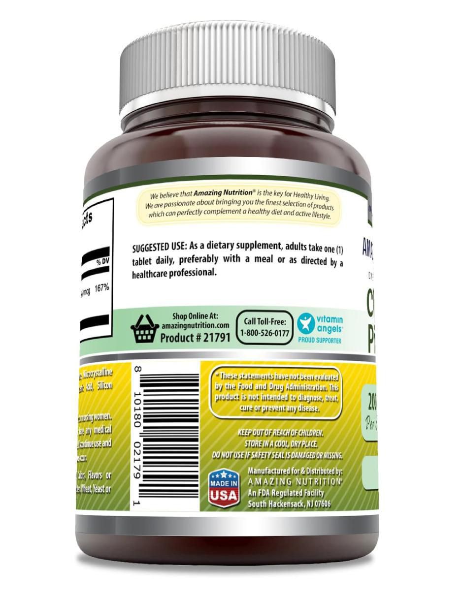 Chromium Picolinate con picolinato de cromo sabor natural de 240 tabletas 3