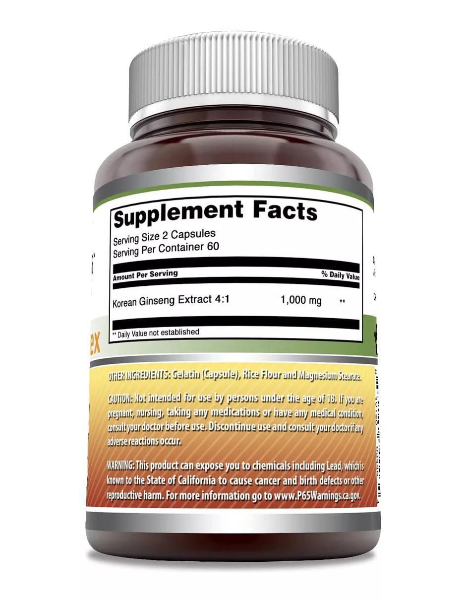 Ginseng Complex sabor natural de 120 cápsulas 2