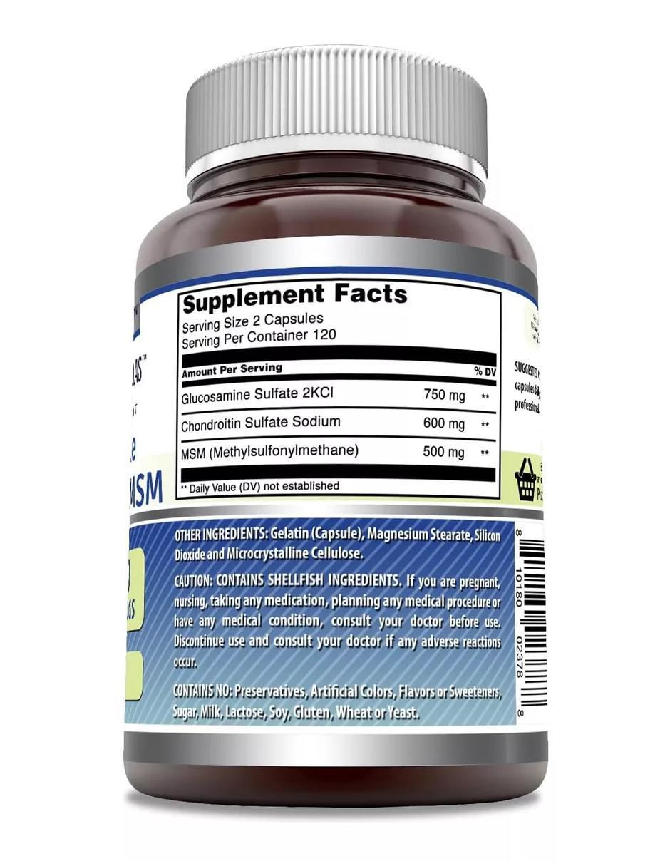 Glucosamine Chondroitin sabor natural de 240 cápsulas 2