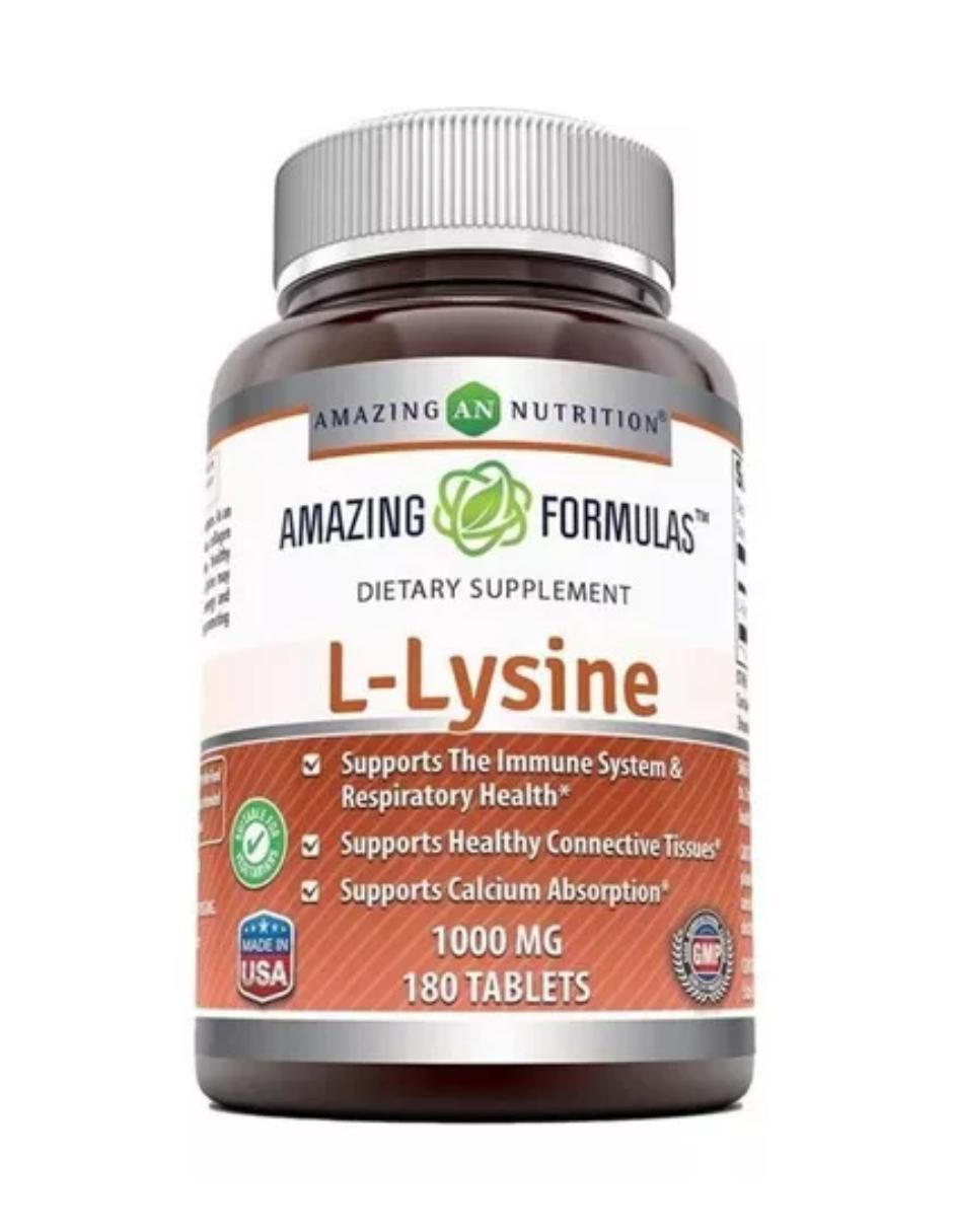 L-Lysine con lisina sabor natural de 180 tabletas L-Lysine con lisina sabor natural de 180 tabletas