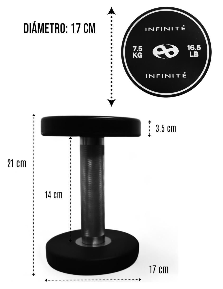 Mancuerna de peso fijo 7.5 kg 2 piezas 4