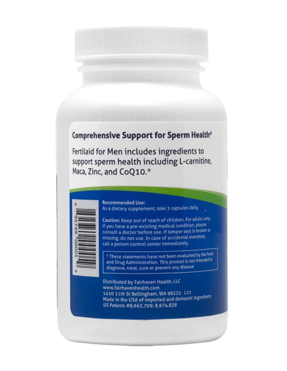 Fertilaid For Men Fertilidad con multivitaminico sabor natural de 90 cápsulas 3