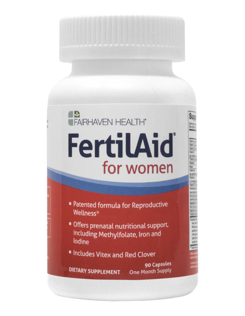 Fertilaid For Women Fertilidad con multivitaminico sabor natural de 90 cápsulas
