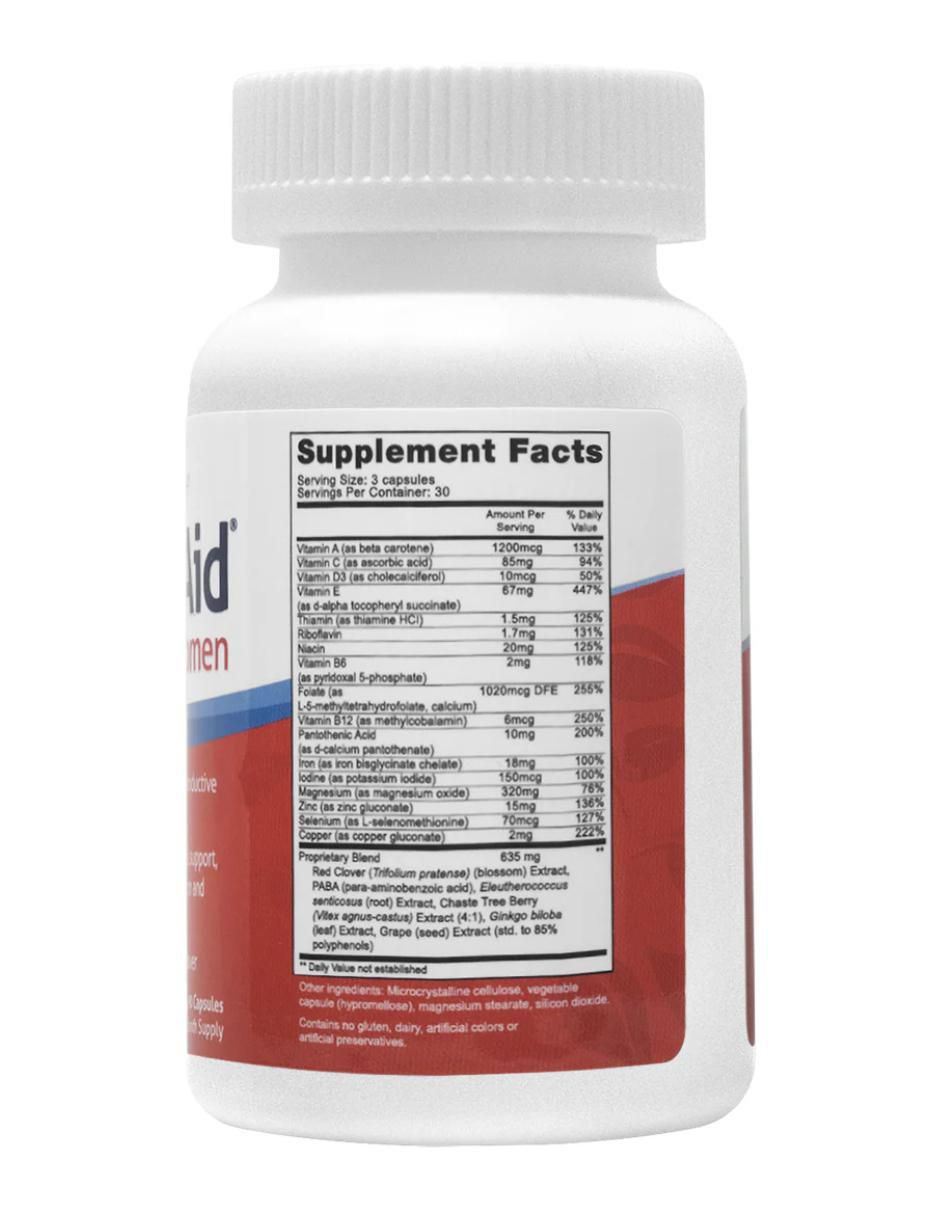 Fertilaid For Women Fertilidad con multivitaminico sabor natural de 90 cápsulas 2