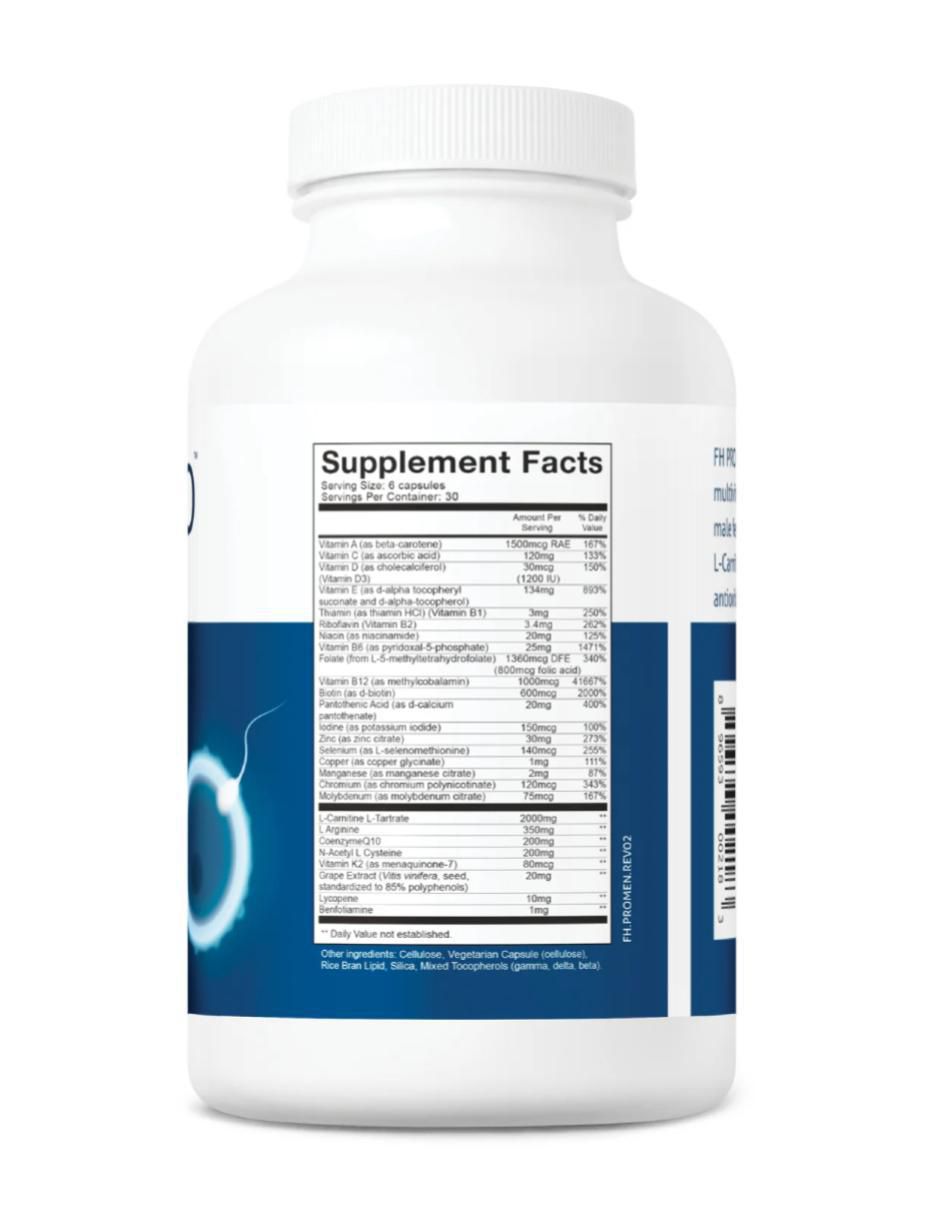 Fh Pro For Men Fertilidad con multivitaminico sabor natural de 180 Cápsulas 2