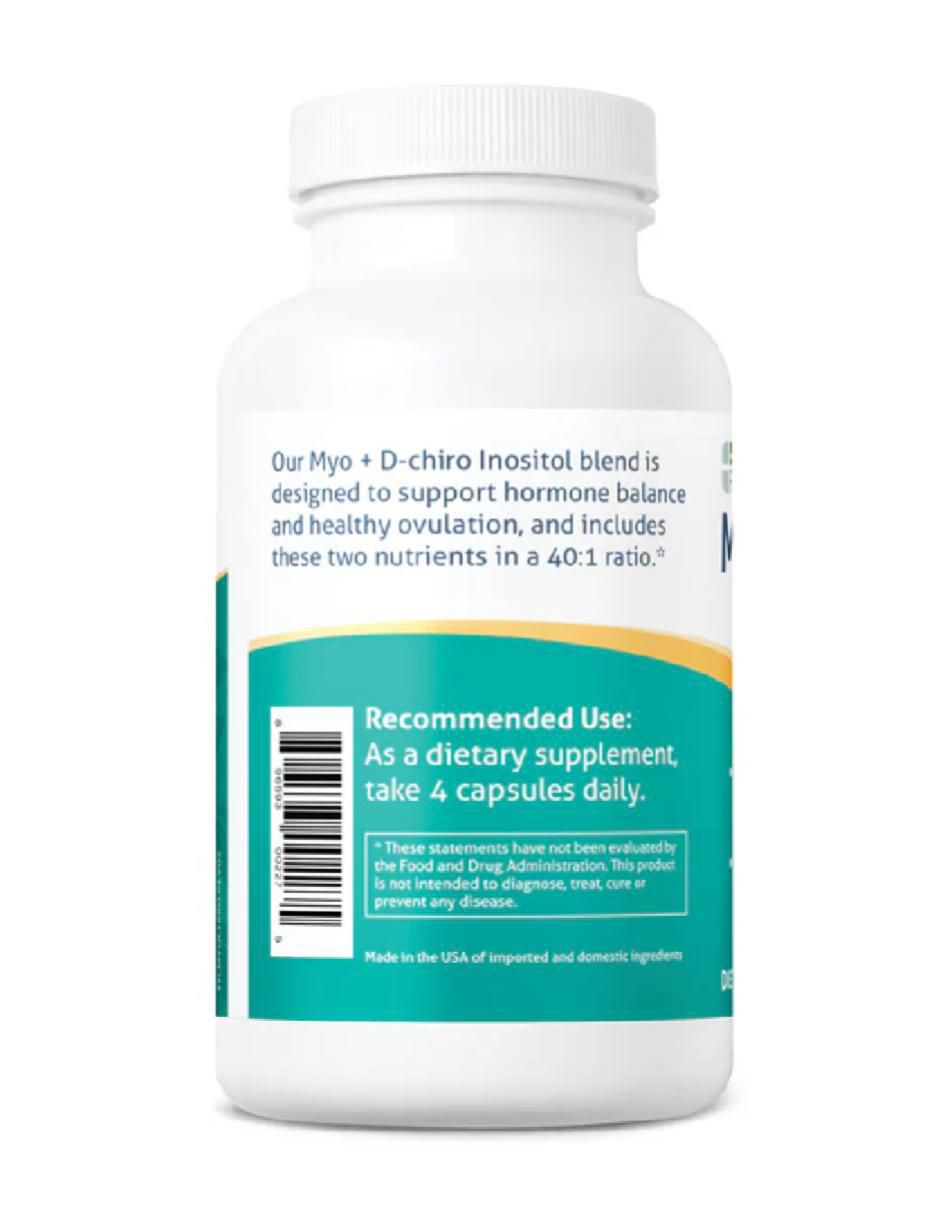 Myo + D Chiro Inositol Fertilidad sabor natural de 120 cápsulas 3