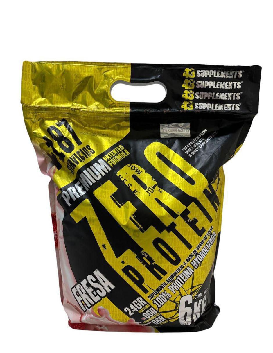 Proteina Zero Con Cero Carbohidratos 43 Supplements sabor fresa de 6 kg Proteina Zero Con Cero Carbohidratos 43 Supplements sabor fresa de 6 kg