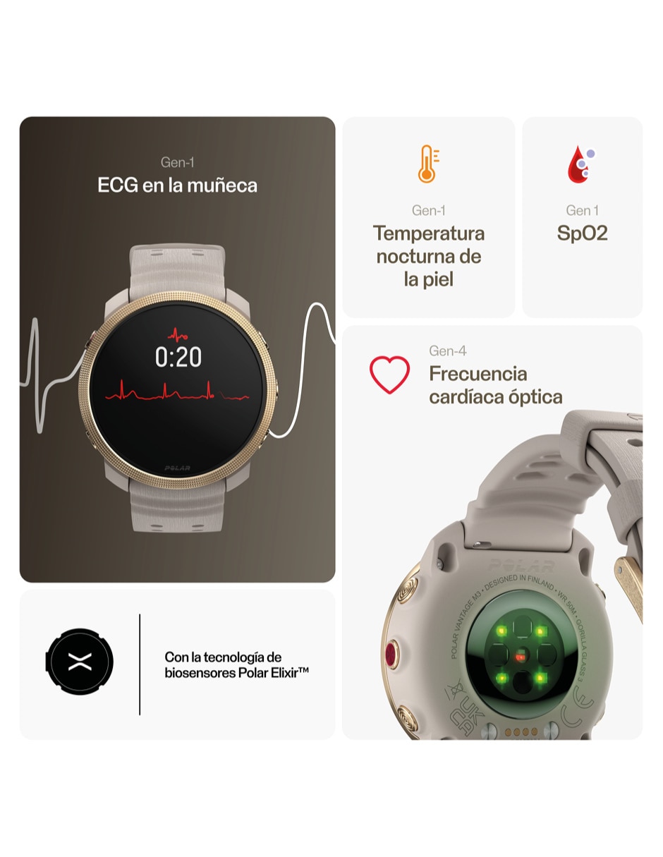 POLAR Compatible con iOS PLÁSTI, BEIGEL