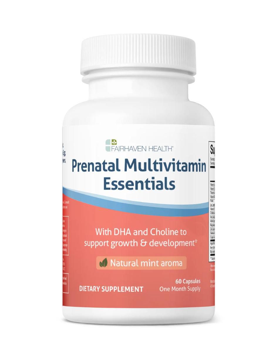 Prenatal Multivitamin apoyo embarazo sabor menta de 60 cápsulas
