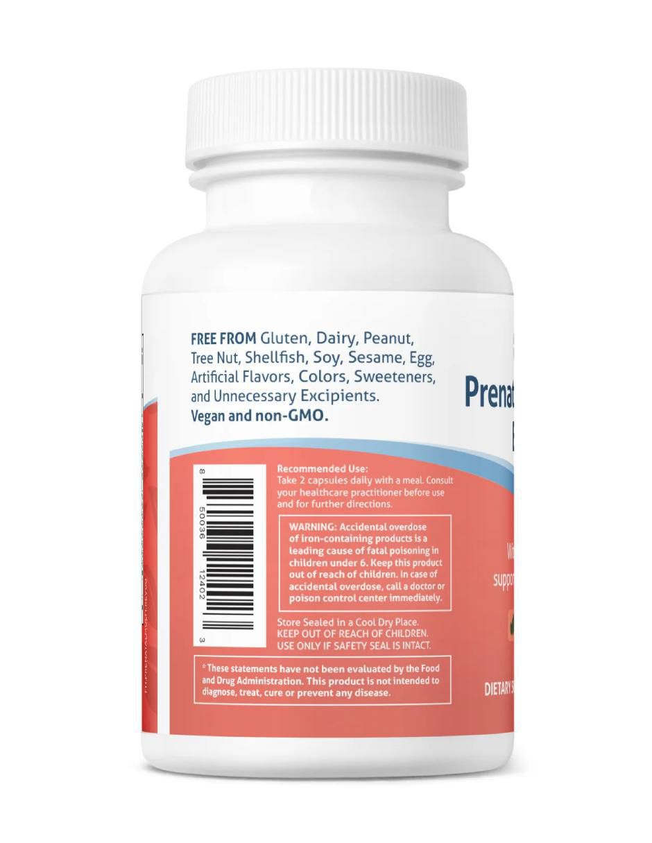 Prenatal Multivitamin apoyo embarazo sabor menta de 60 cápsulas 3