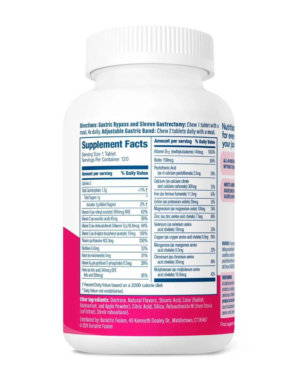 Multivitamin Complete Chewable sabor cereza de 120 tabletas 3