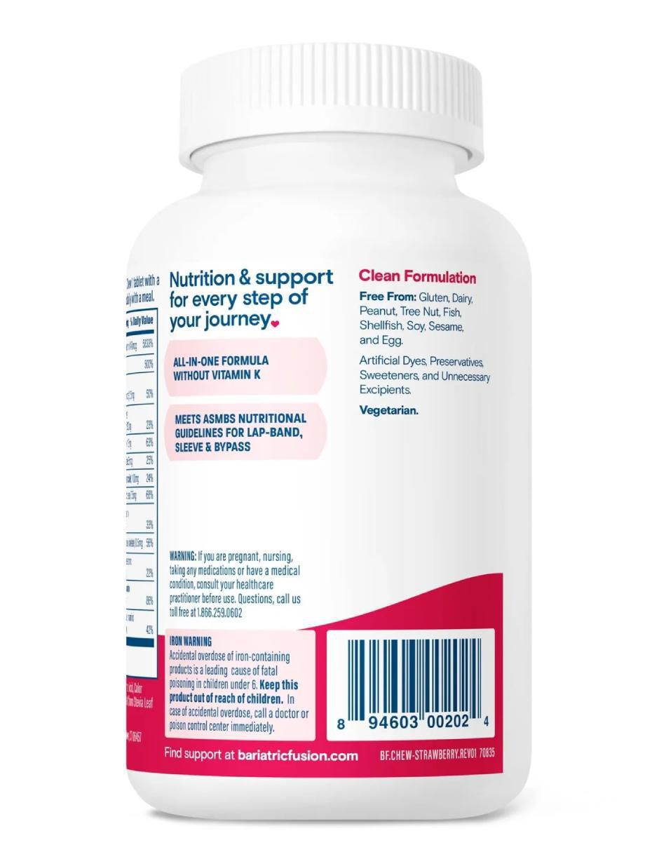 Multivitamin Complete Chewable sabor fresa de 120 tabletas 4