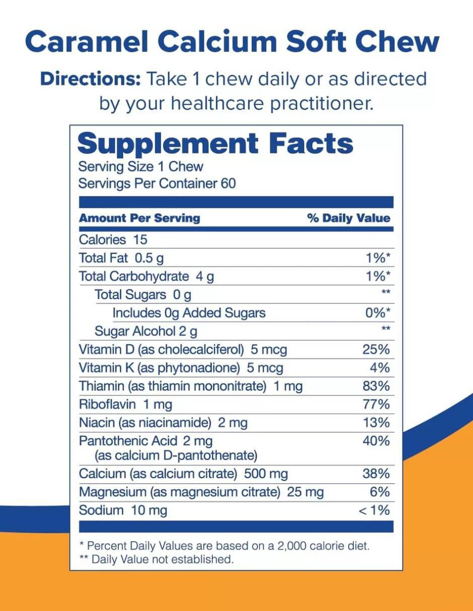 Bone & Metabolic con multivitaminico sabor caramelo de 60 piezas 2