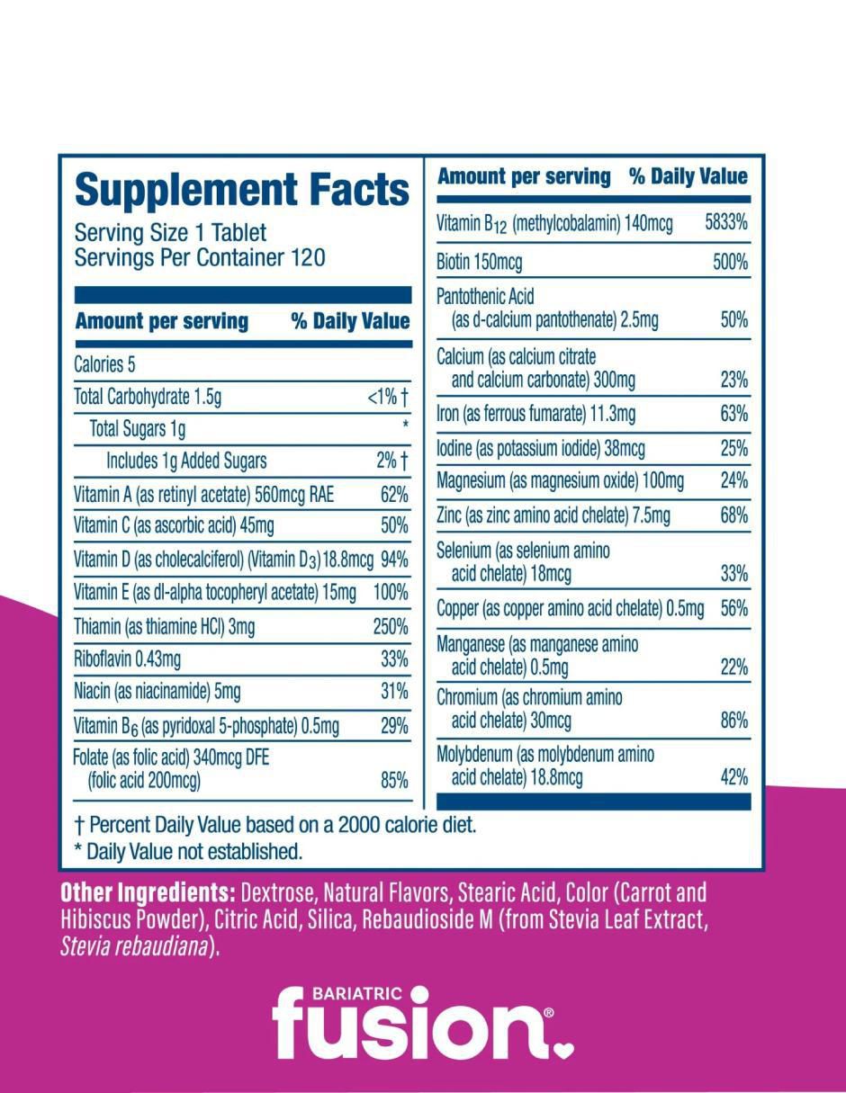 Multivitamin Complete Chewable sabor berry de 120 tabletas 3