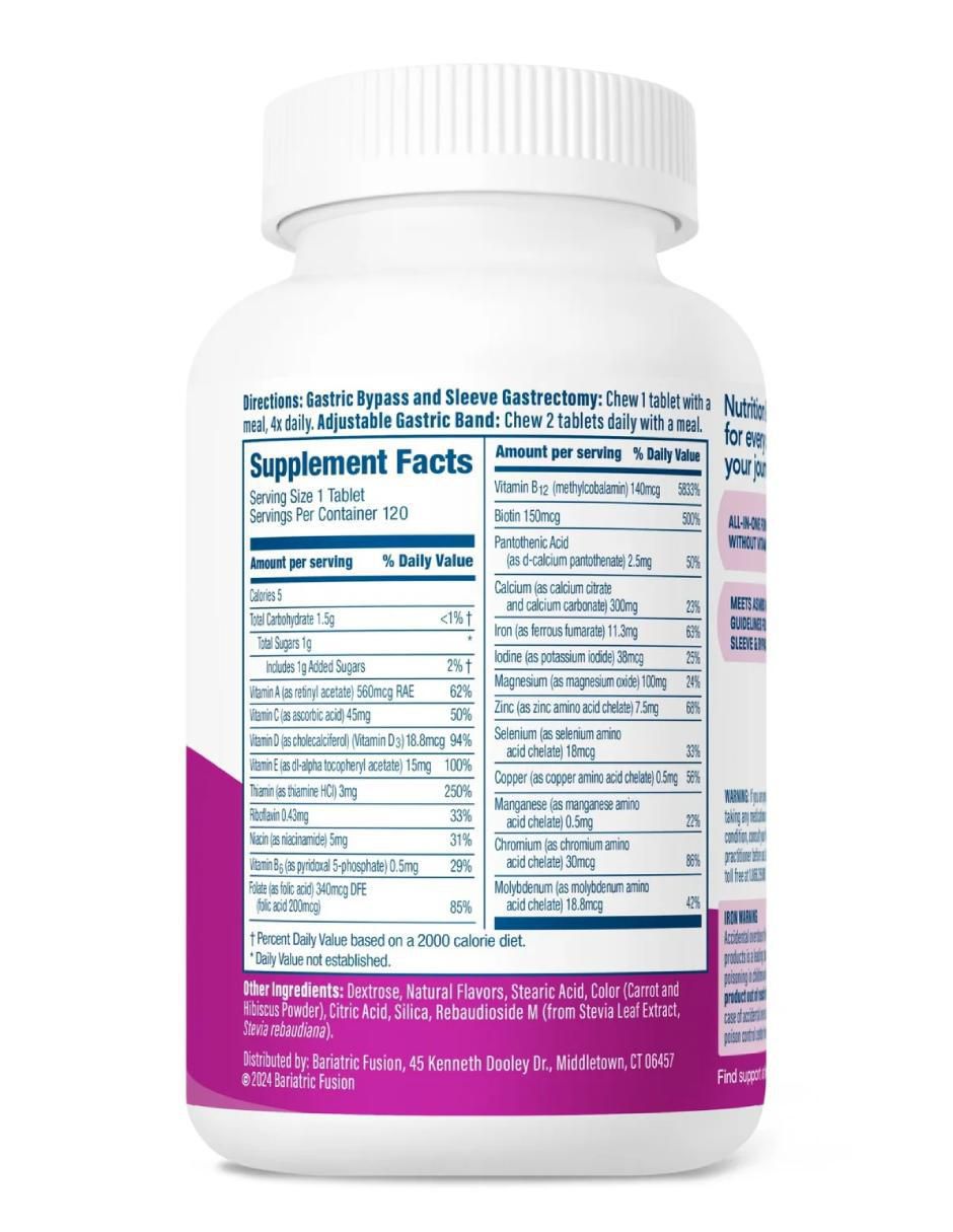 Multivitamin Complete Chewable sabor berry de 120 tabletas 4