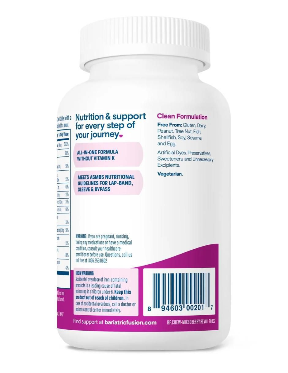 Multivitamin Complete Chewable sabor berry de 120 tabletas 5