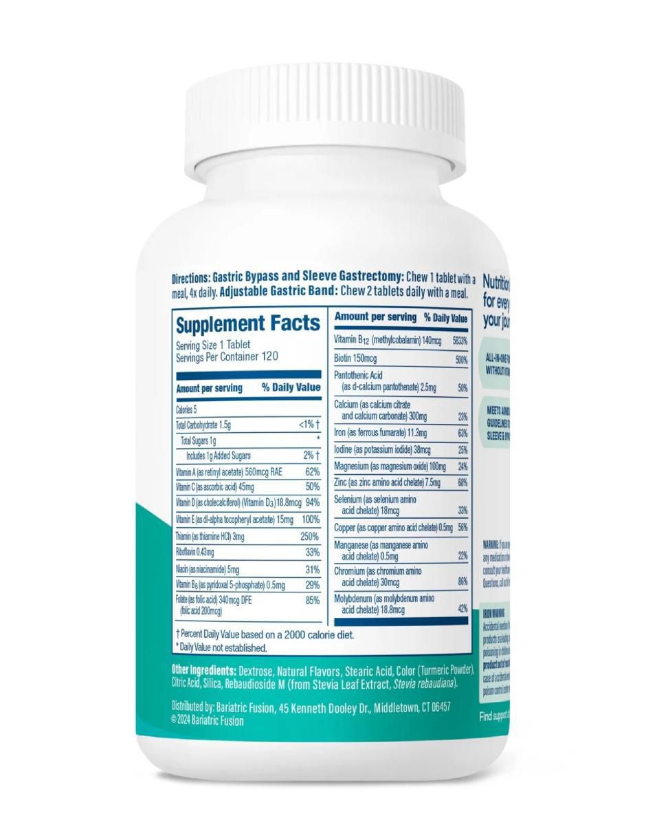 Multivitamin Complete Chewable sabor frutas tropicales de 120 tabletas 4