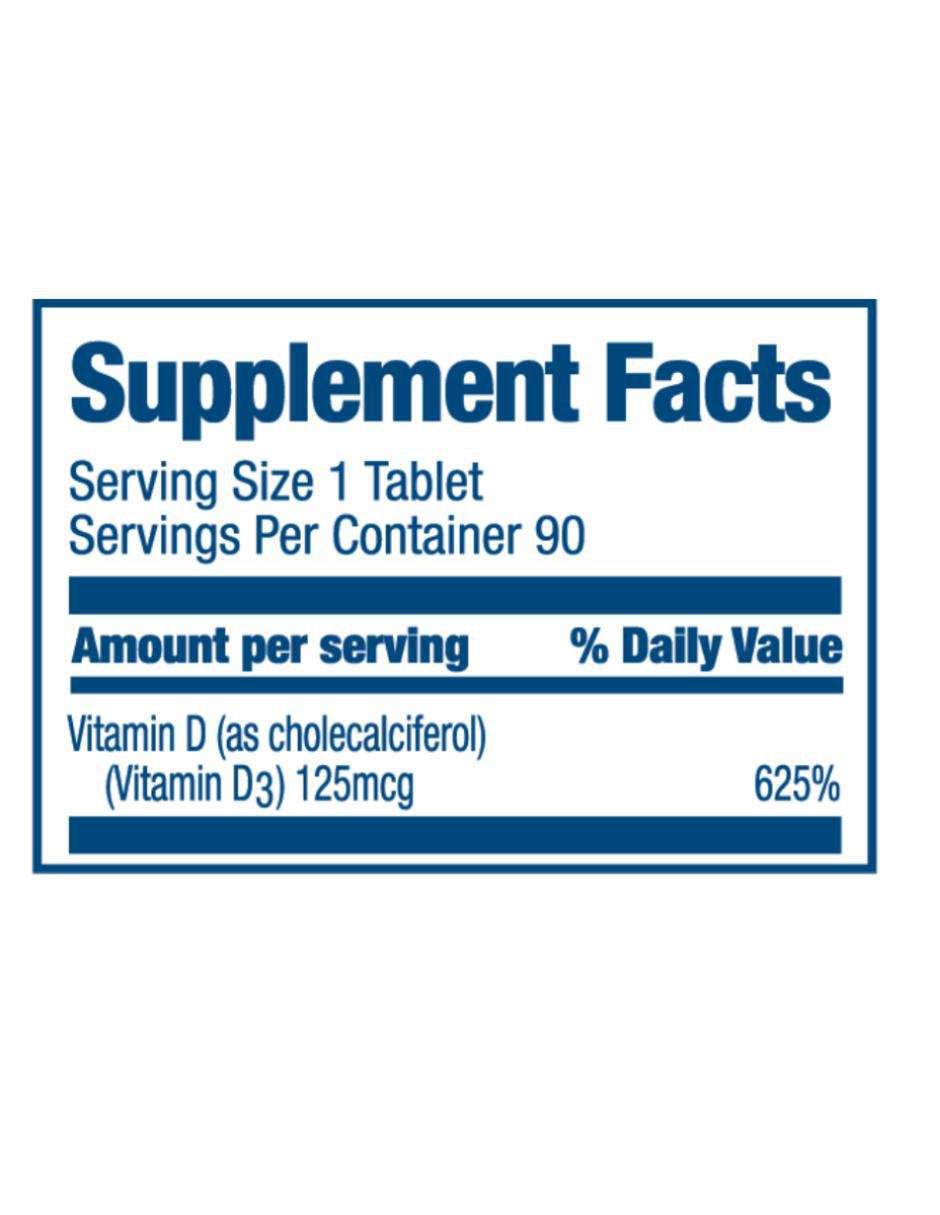 Vitamin D Quick Melt con vitamina d3 sabor limón de 90 tabletas 2