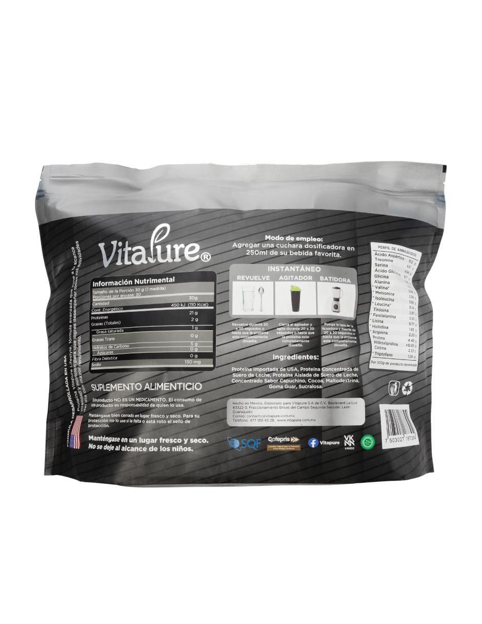 Proteína Whey sabor capuccino de 2.2 kg 2
